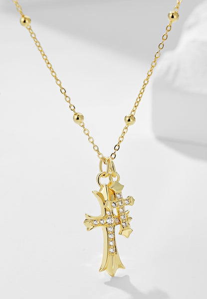 Echt Kreuz Kreuz-Anhänger Halskette, 1 – Jewels Silber BRELLATO 925 BRELLATO Kugel-Kette